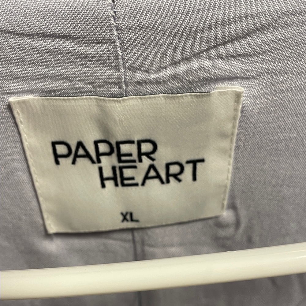 Paper heart  Light Blue Button-Front Mini Dress - Picture 2 of 5